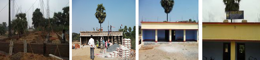 Bau des Schulgebäudes und Renovierung anderer Gebäude